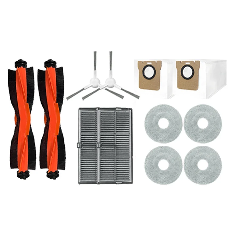 

12PCS For Xiaomi Mijia M30s D103CN Robot Vacuum Cleaner Replacement Parts Main Side Brush Hepa Filter Mop Cloth Dust Bag-A74P