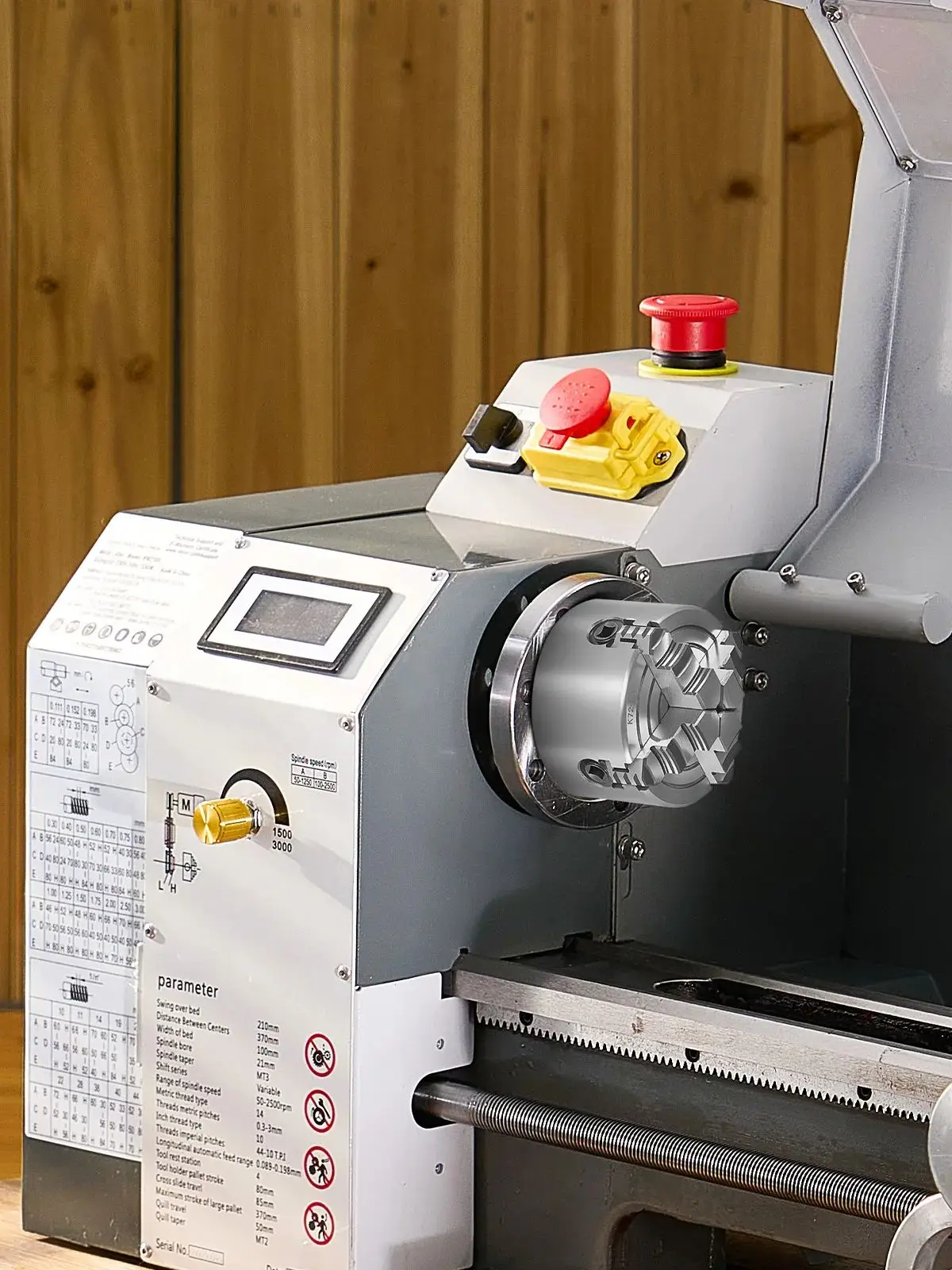 SucceBuy 3 In/10 In Draaibank Chuck 4-Jaw T-sleutel Bevestigingsschroeven Omkeerbare Kaken HT300 Materiaal Intern Extern voor Metalen Draaibank Gebruik - afbeelding 2