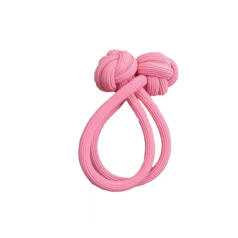 AWAYTR New Large Chinese Knot Hair Rope Tie Black Pink Rubber Bands Kids Cute Simple Hairbands Durable Student Hair Accessories