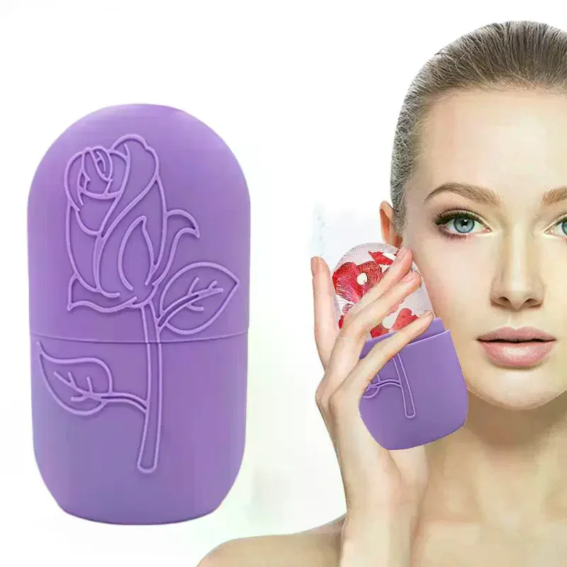 Reusable Ice Roller For Face And Eye Facial Beauty Ice Roller Skin Care Tools Ice Facial Cube Silicone Ice Mold Beauty Cooling