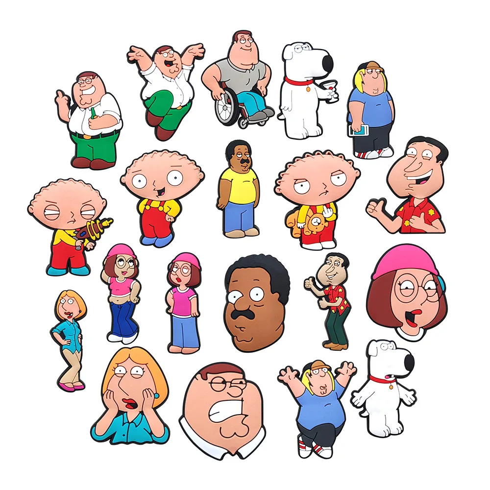 20/50 قطعة MINISO الأسرة غي الأحذية السحر البلاستيكية الكرتون إكسسوارات أحذية زينة مشبك صالح تسد صندل معصمه هدايا الاطفال