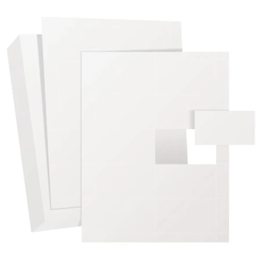 

Визитки для печати на премиальной бумаге, 2 x 3,5 дюйма, 10 карт на листе, 8,5 x 11 дюймов, матовые белые, для струйной и лазерной печати.