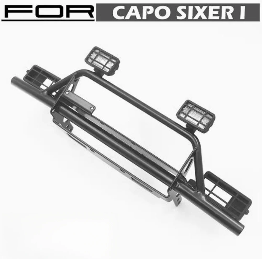 Metallic Front Bumper w/ Light fit Capo sixer1 Samurai Jimny Crawler Car RC 1/6 scale