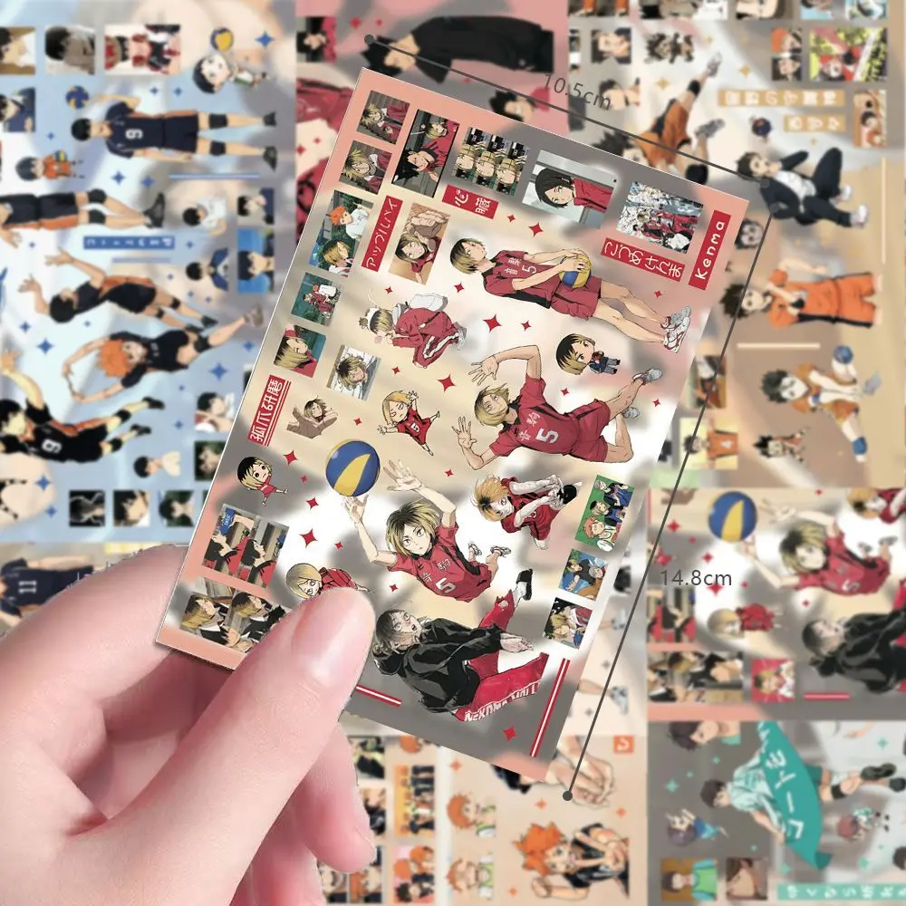 8 Stück Haikyuu!! Cut Line Aufkleber, Trendige Ästhetische Ins-Style Minimalistische Journal-Materialien, Wasserfeste Deko-Sticker – Detail 8
