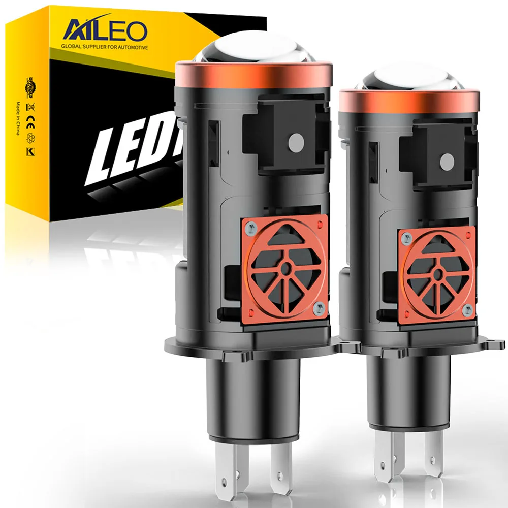 

Aileo 2Pcs H4 High Low Lens LED 80000LM 350W Проектор Автомобильные фары CANBUS Turbo Авто Лампа H4 Свет Противотуманные фары 12V 24V
