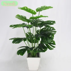 Artificial Turtle Back Leaf High Grade Simulation Of Fake Flowers 18 Fork Turtle Back Leaf Creative Simulation Plant Wall Potted
