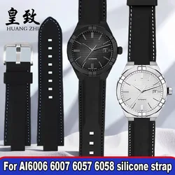 For MAURICE LACROIX Watch Strap AIKON Series AI6008 6007 6057 6058 6158 Bracelet Waterproof Rubber Silicone Watch band Black Men