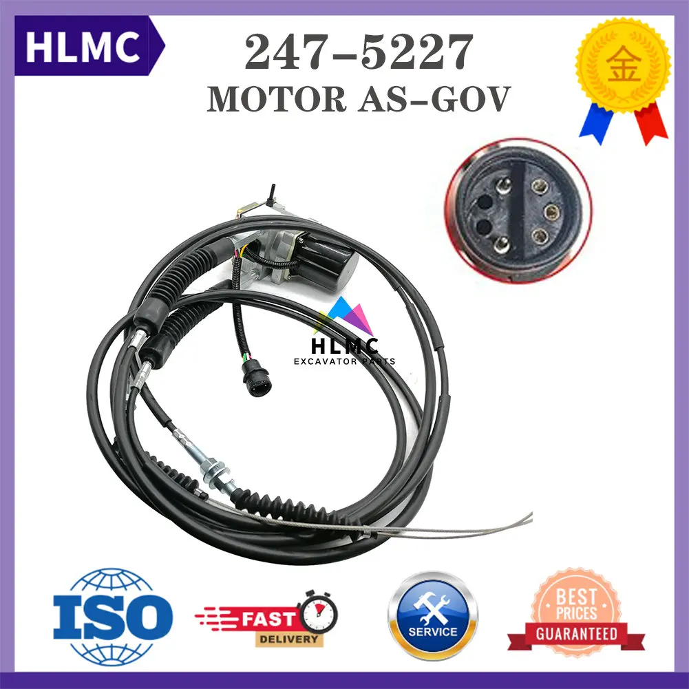 4I-5496 7Y-3913 247-5227 Round Throttle Motor 4I5496 7Y3913 2475227 Double Cable Excavator Stepping Motor