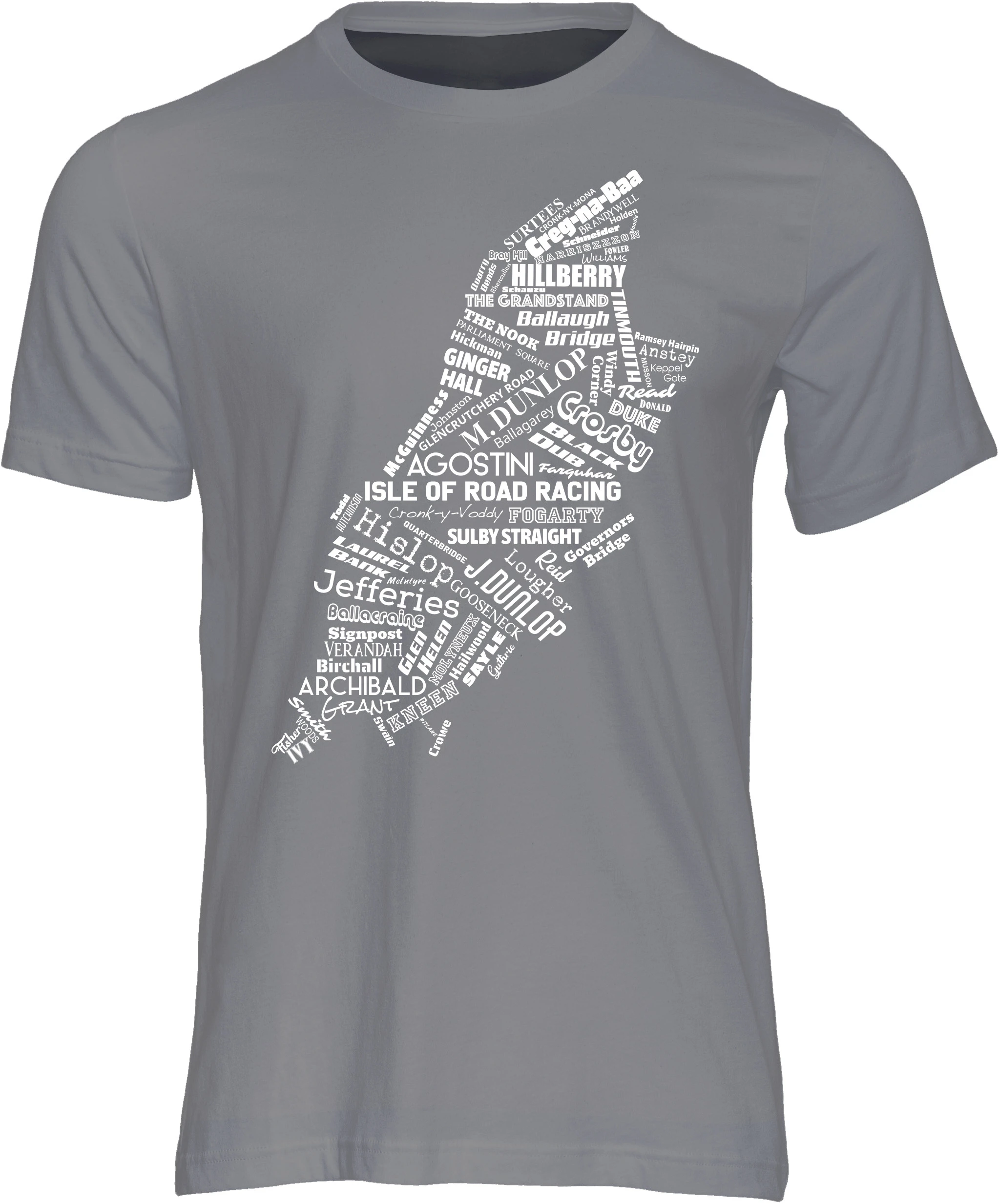Isle of Road Racing Retro Motorcycle Graphic Tee Cotton Mens Womens T-Shirt Outdoor Casual Top