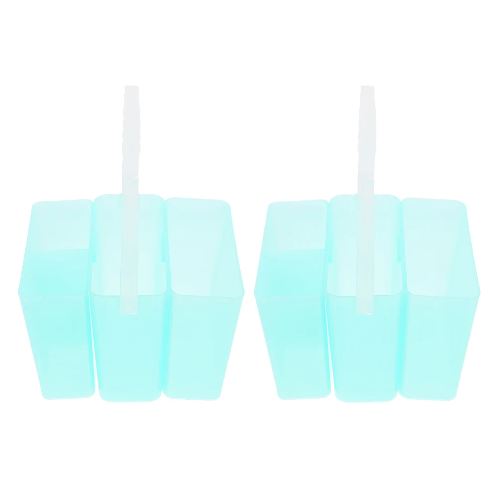 

2 Pcs Paint Brush Cleaner Rinse Cup Large Capacity Detachable Design Art Bucket Painting Supplies Water Container