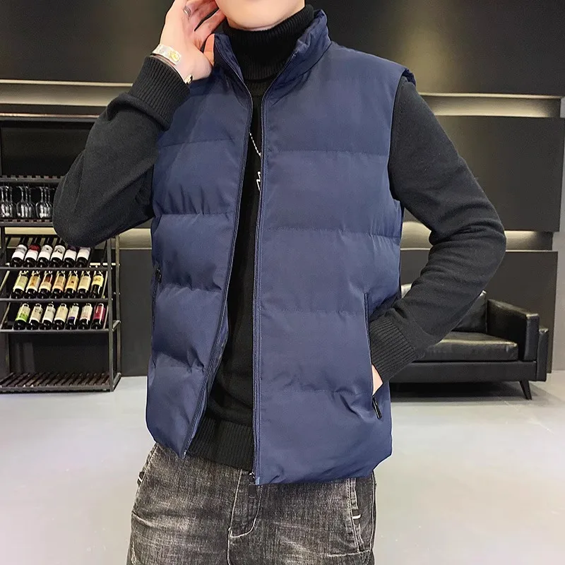 

Новый мужской теплый пуховик с подкладкой Fce, свободный повседневный жилет с подкладкой на плечах для осенне-зимней рабочей одежды Long Sle Polyes...