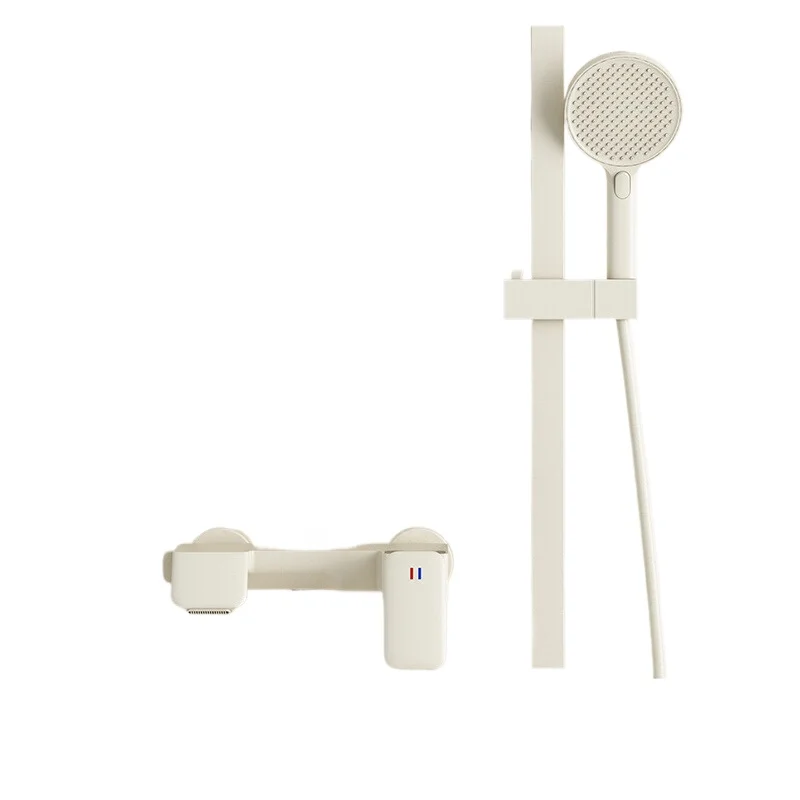 

Digital display thermostatic shower set Shower pressurized rain room All copper home cream wind shower