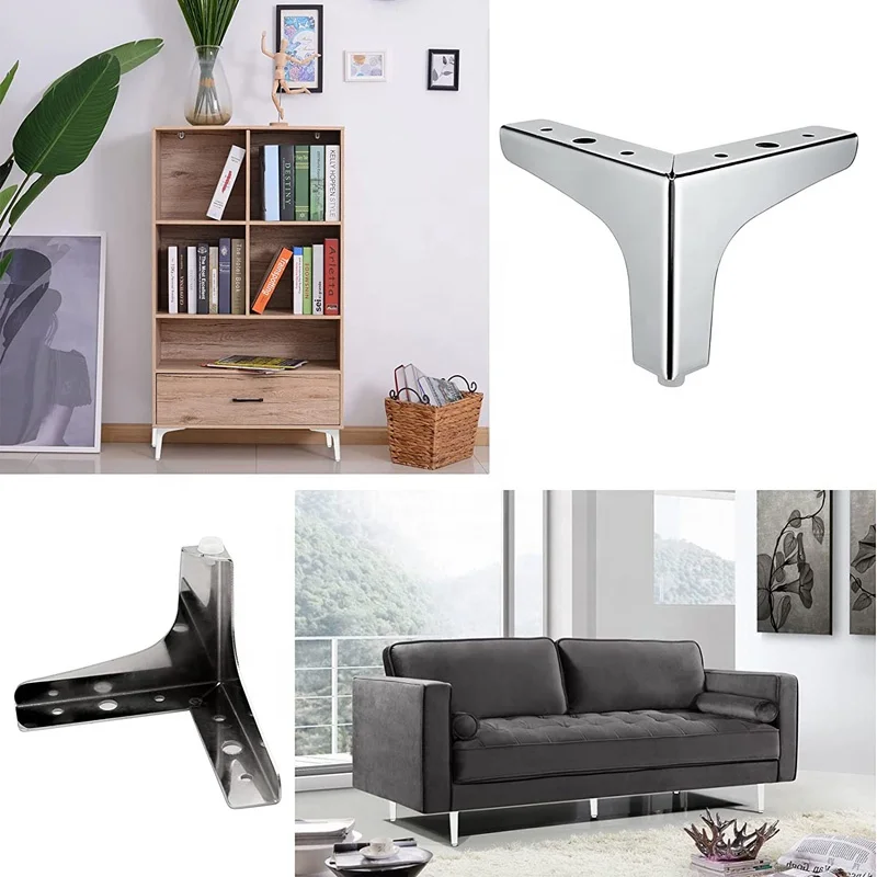 5 pçs moderno metal triângulo móveis pés armário pernas móveis diy substituição para armário sofá cadeira