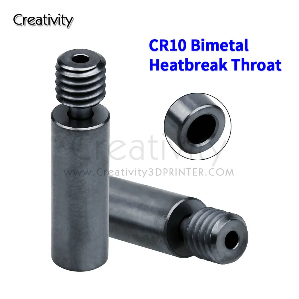 

Ender3 CR10 Heatbreak Bimetal Nano Coated Throat Titanium Alloy Copper Plated Throat Heat break Ender 5/3 /V2 Neptune4 Hotend