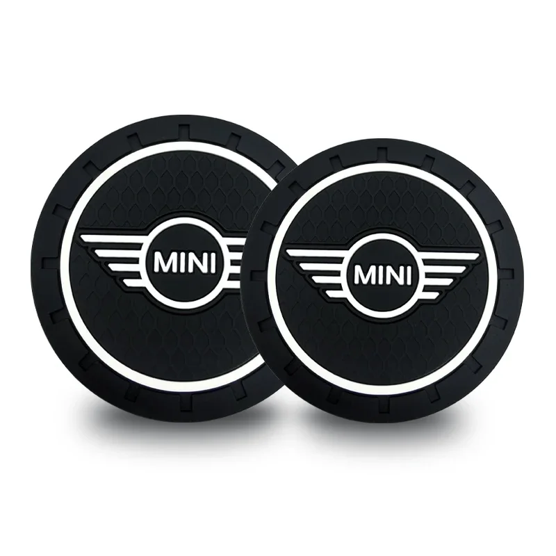 1/2pcs New Car Cup Mat Anti-slip Bottle Holder Coasters For BMW MINI Cooper One JCW Clubman Countryman R55 R56 F55 F56 R57 R58