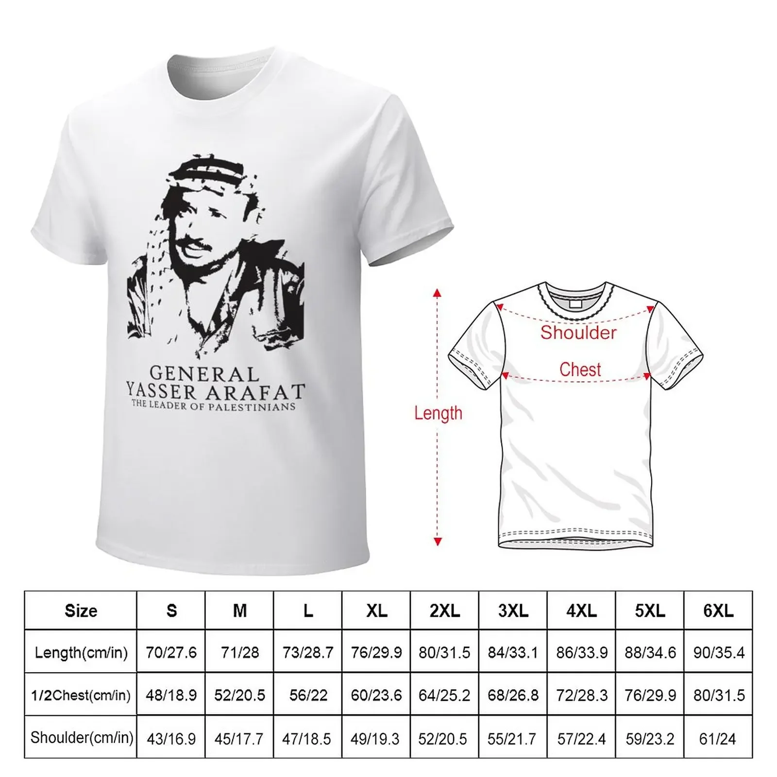 Yasser Arafat T shirts and stickers T-Shirt summer tops cute clothes quick drying men clothes