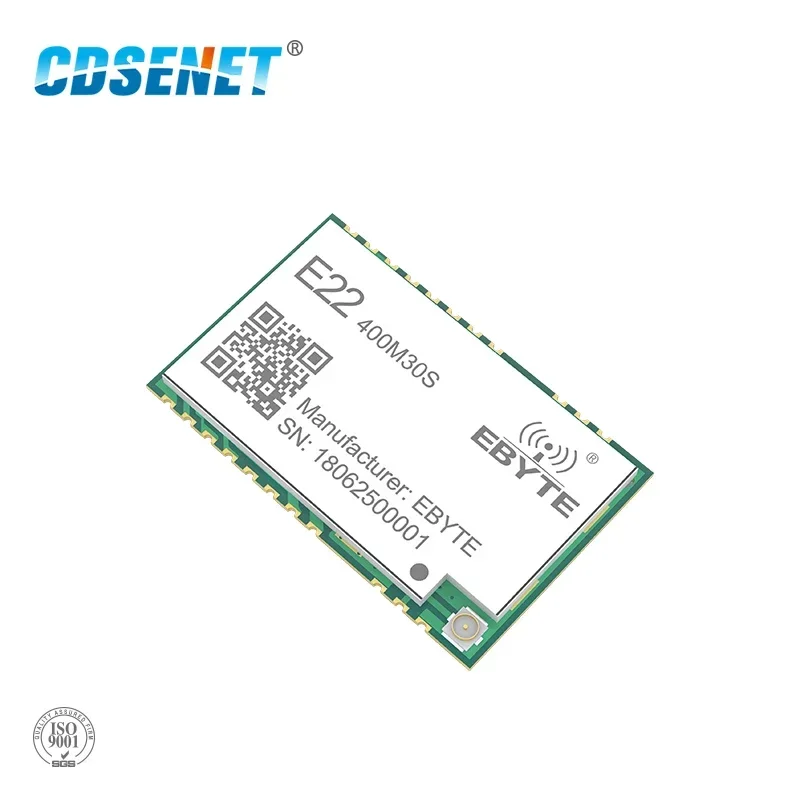 SX1262 SX1268 RF Wireless Module LoRaTM Modulation GFSK SMD 400MHz CDSENET E22-400M30S IPEX / Stamp Hole SPI High-Precision TCXO