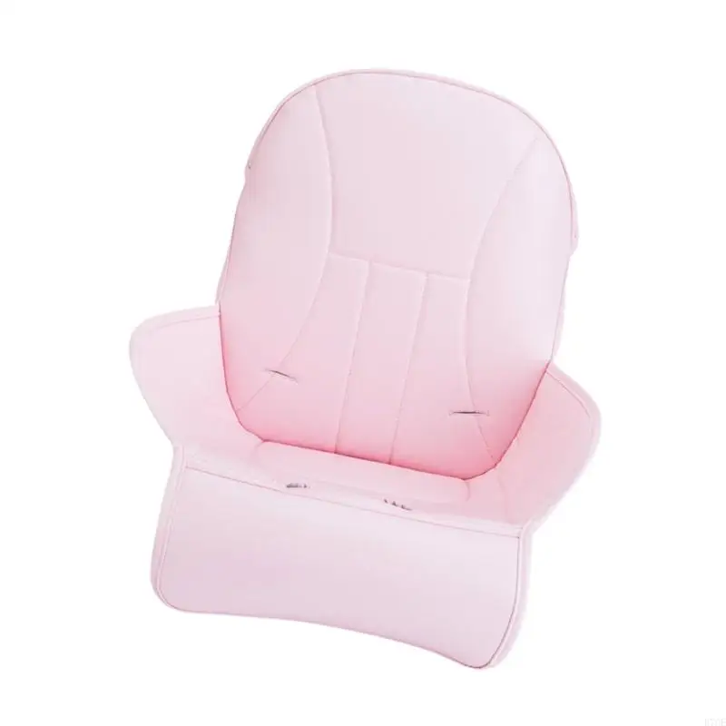 E7CE Comfortable Baby Pad PU Leather Sponge Cushion Detachable Sitting Chair Cushion for Children's High Chairs
