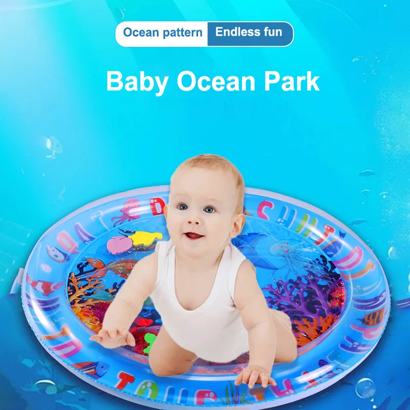 

New 100×100cm PVC Cartoon Inflatable Water Pads Household Children's Water-filled Cushions Crawling Toys Inflatable Water Pads