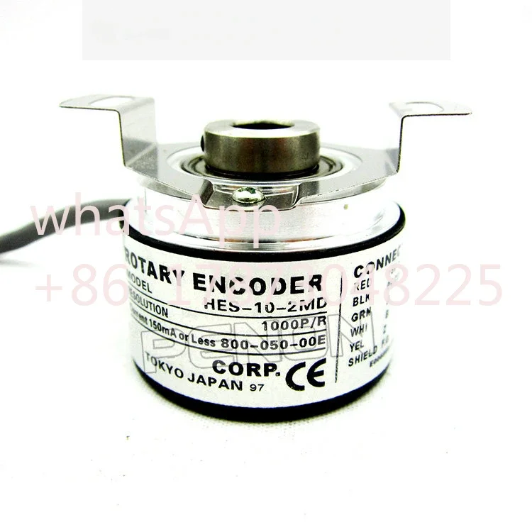 Incremental HES-10-2MD encoder with one-year warranty, outer diameter of 38mm, 1000 lines, half hollow aperture of 6/8MM