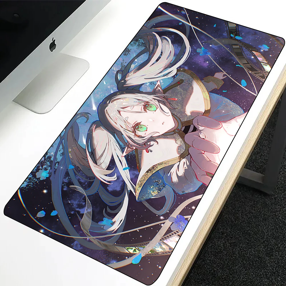 Anime Sousou no Frieren Mousepad HD Printing Computer Gamers Locking Edge Non-slip Mouse Pad XXL90x40cm Keyboard PC Desk Pad