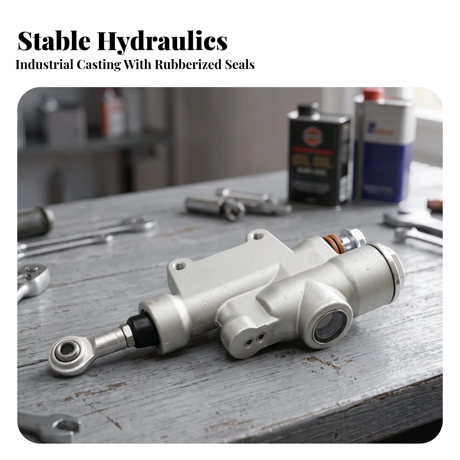 Rear Foot Brake Master Cylinder with Reservoir Hydraulic Motorcycle Rear Brake Master Cylinder Long Service Life Long-Lasting