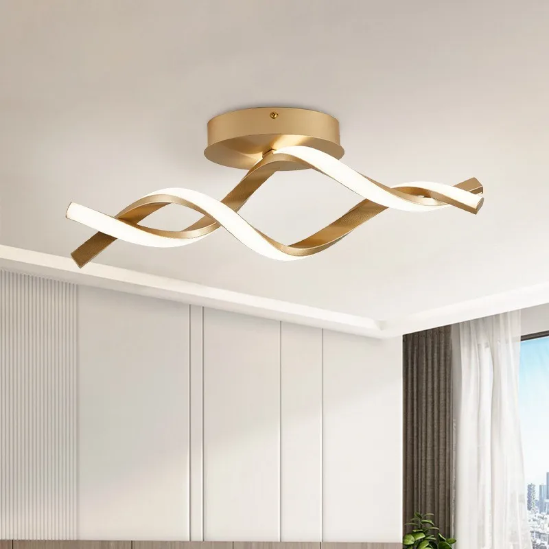 Modern Creative Luxury Iron Stepless Dimmable LED Ceiling Light Living Room Bedroom Home Decor Novelty New Energy Saving
