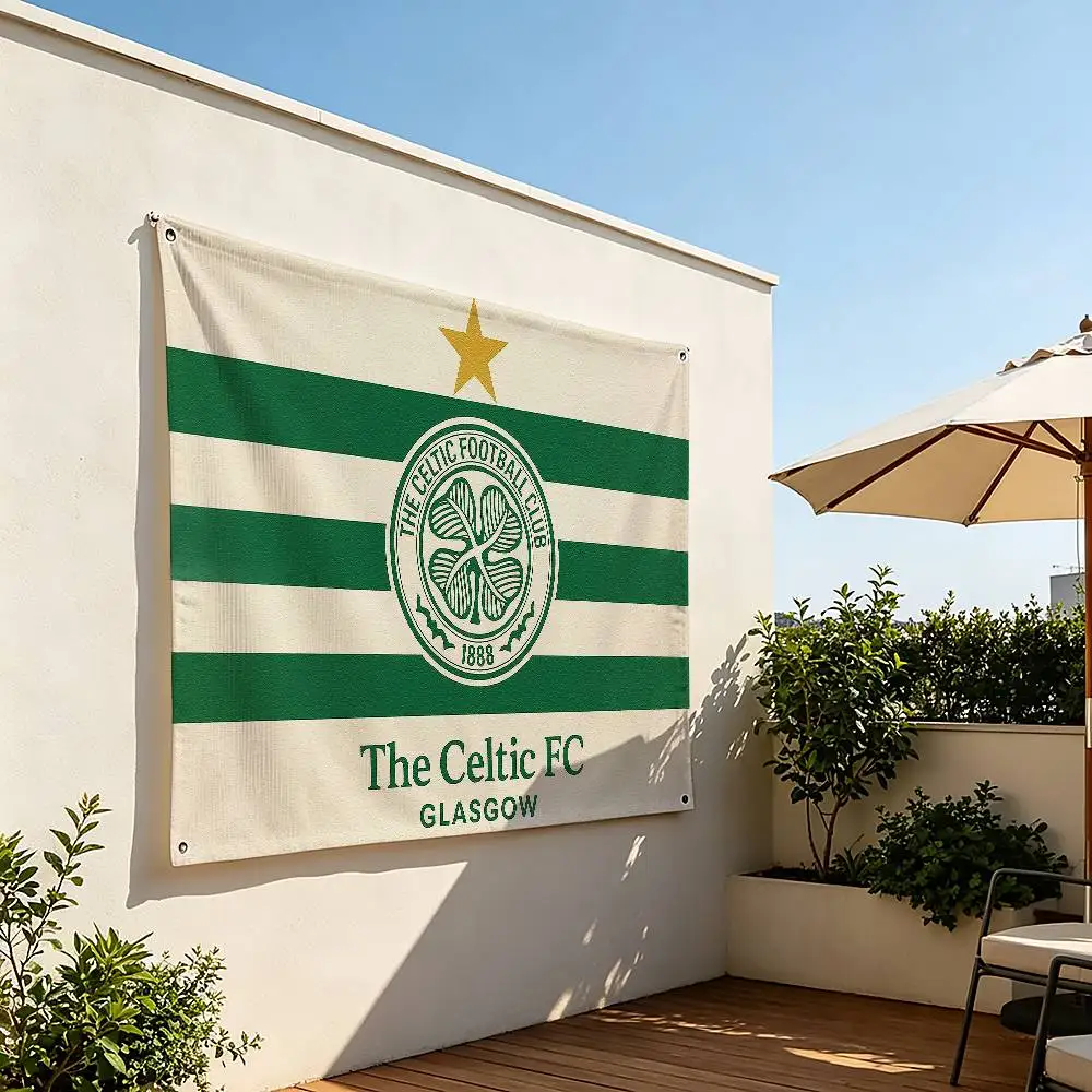 Football C-Celtic FC Art Hanging Flag, Wall Banner for Bedroom Home Outdoor Decoration