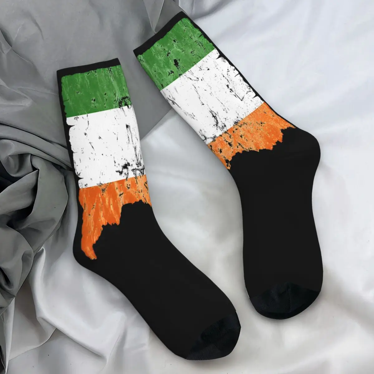 Adults Men Socks Ireland Irish Flag Stockings Autumn Funny High Quality Socks Graphic Outdoor Sports Non-Slip Socks