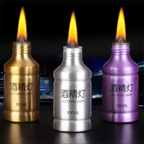 100ML Stoves Alcohol Lamp Portable Aluminum Alloy Lamp Alcohol Liquid Stove For Outdoor Survival Camping Laborotary Teaching