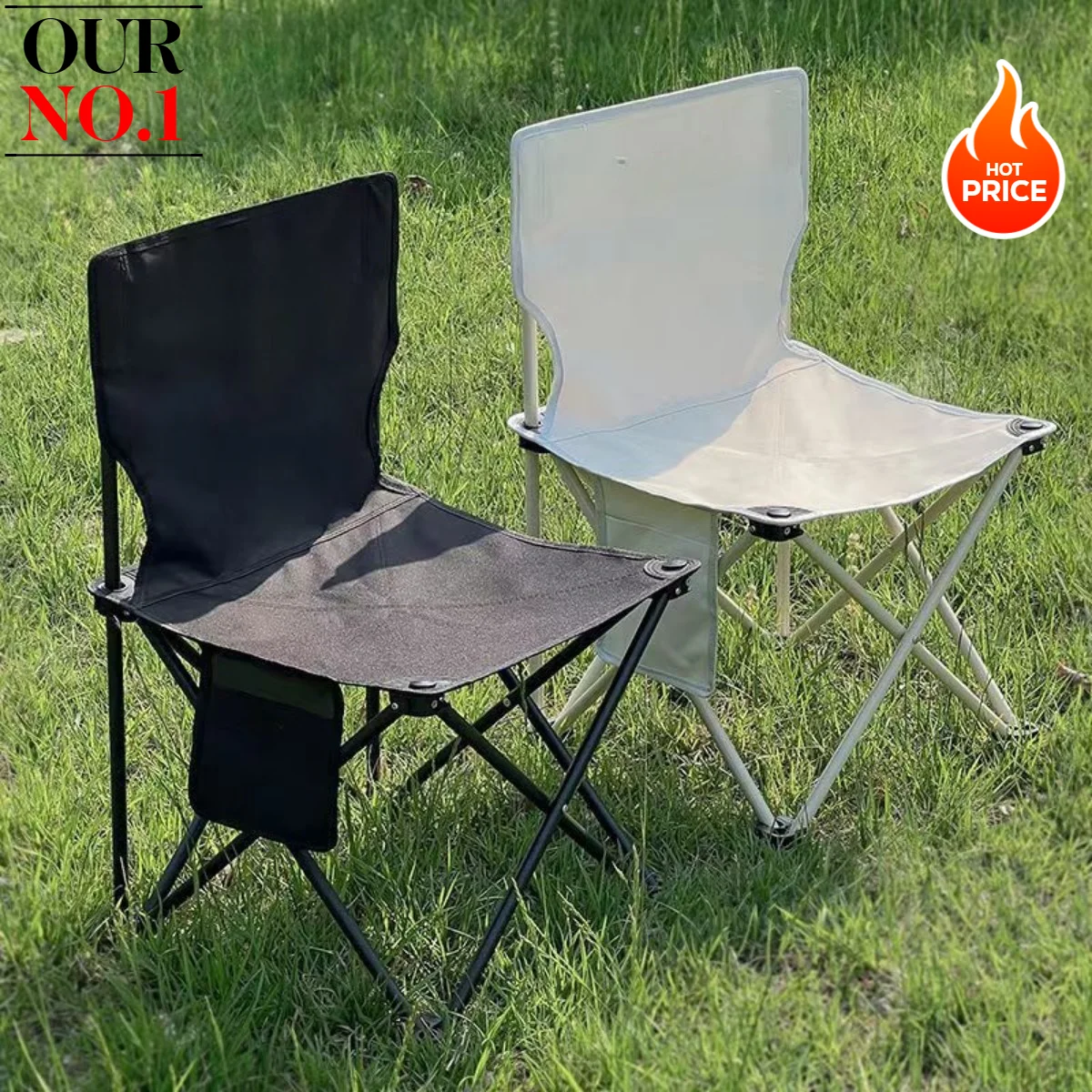 Camping Foldable Chair Outdoor Portable Fishing Chairs High Load Bearing Durable Oxford Cloth Outdoor Picnic Chair Furniture