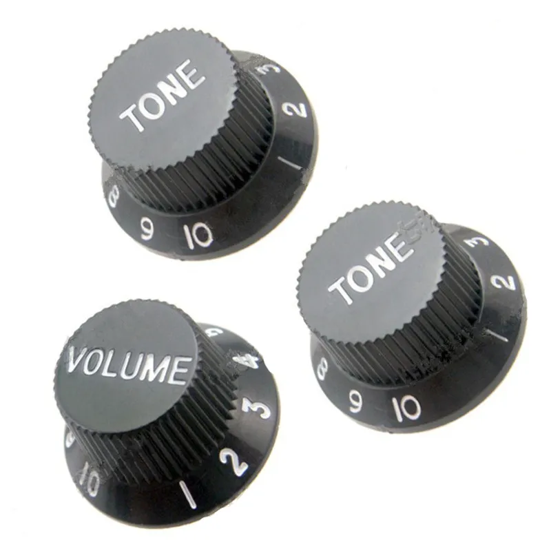 2Set Electric guitar Speed Control Knob Switch Knob Sealed not hole Single coil guitar Pickup Cover Black Guitar Accessories