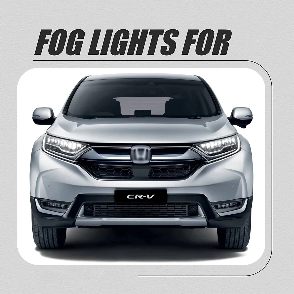 

Front Bumper Fog Lamp Upgrade FOR Honda Crv 2017 2018 2019 Version Additional Foglight Set Switch + Wiring