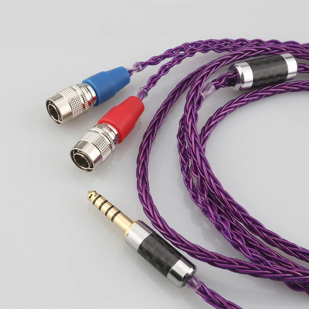 Hifi 2.5mm 3.5mm 4.4mm 4pin xlr balanceado banhado a prata fone de ouvido cabo de atualização para alto-falantes mr ether alfa dog prime