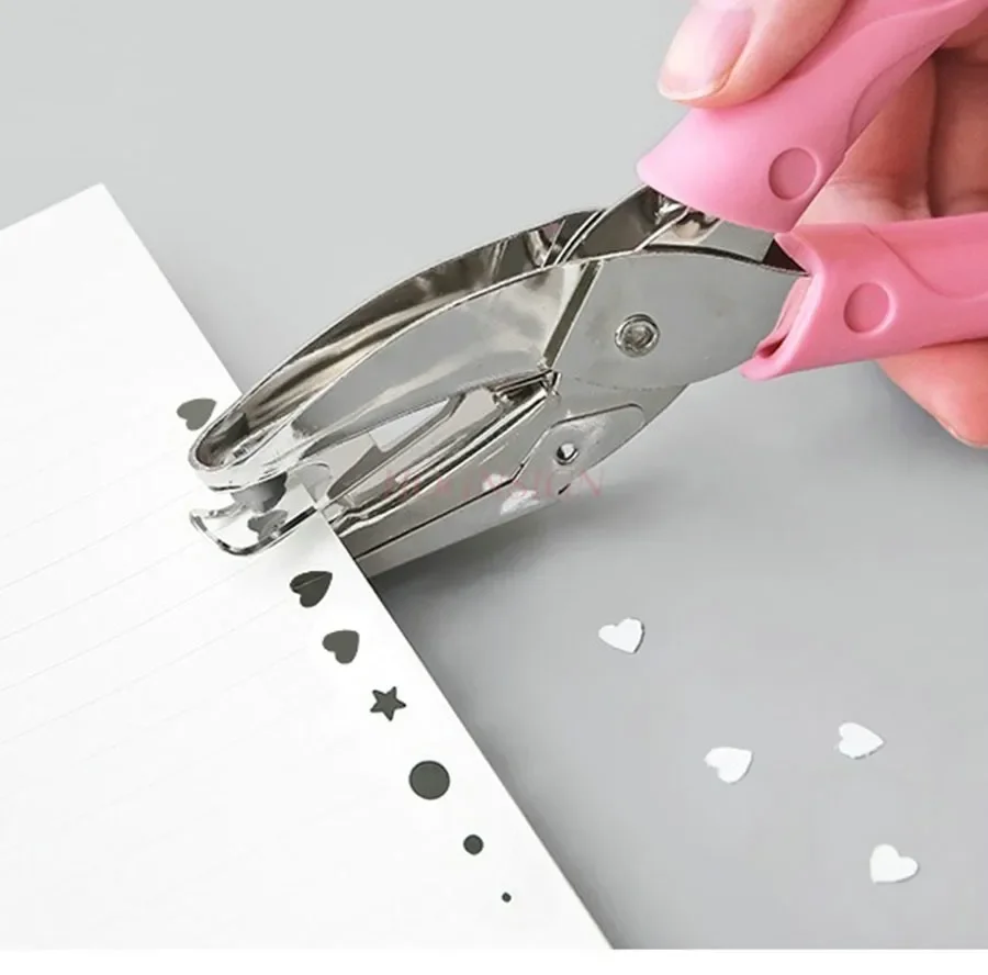 Hand held punching machine, circular hole paper punching machine, star shaped heart-shaped circular pattern punching machine