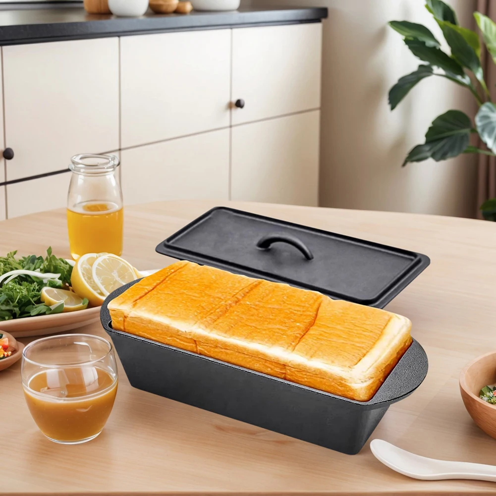 

Прямоугольная чугунная печь для хлеба, сверхмощная сковорода для выпечки хлеба, сковорода для хлеба, принадлежности для выпечки хлеба