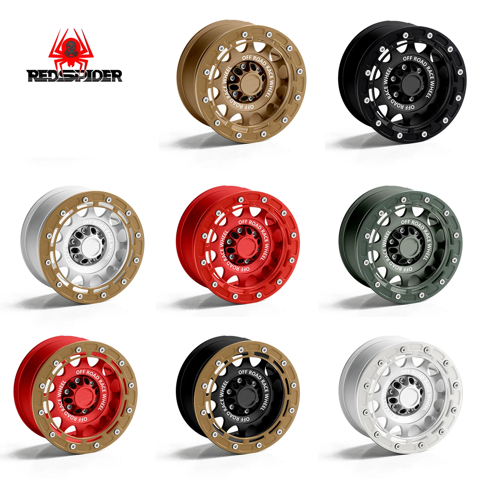 

Гусеничное колесо с дистанционным управлением 2,6 дюйма для внедорожных гонок в масштабе 1/7 1/8 1/10, подходит для осевого RBX10 MJX H8H MK07 KM4 4082/83 1/7 1/8 1/10 Crawl