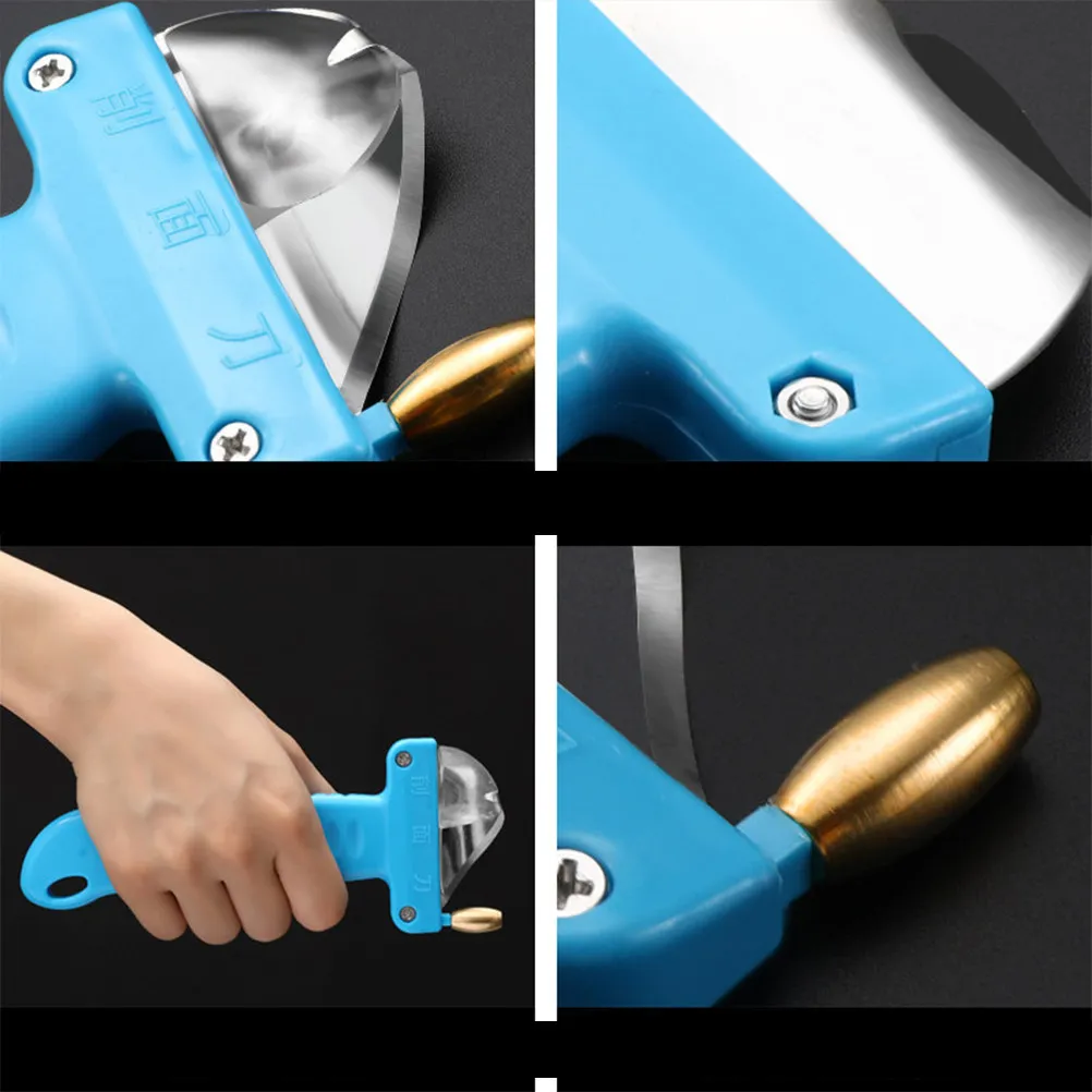 Stainless Steel Dough Scraper with Plastic Handle and Guide Pulley for Noodle Making Ergonomic Kitchen Gadget for Restaurants
