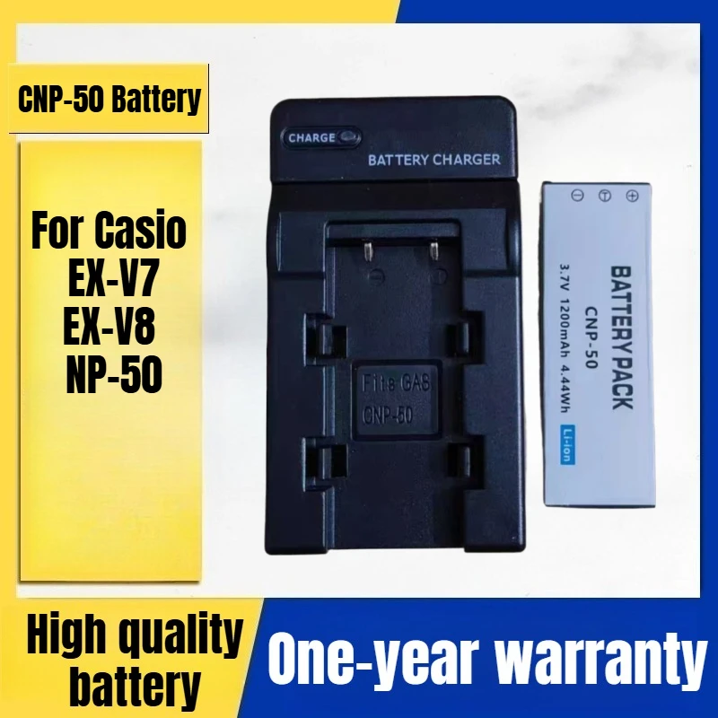 

CNP-50 Camera Battery Charger for Casio EX-V7 EX-V8 NP-50 Digital Camera CCD 3.7v1200mAh