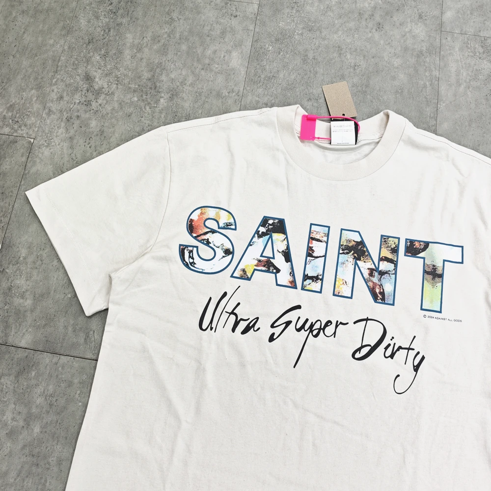 Yao Fashion Saint OF Michael 25SS Cotton Oversize Casual High Street Vintage T Shirt