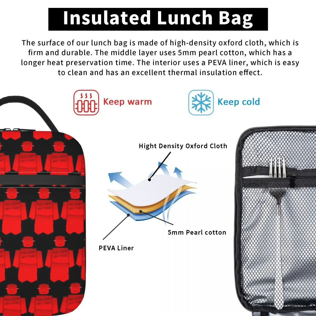 Bolsa de almuerzo Team C00lkidd Join Today, fiambrera de oficina para adultos, bolsos de mano térmicos con estampado, bolsa refrigeradora portátil impermeable con cremallera
