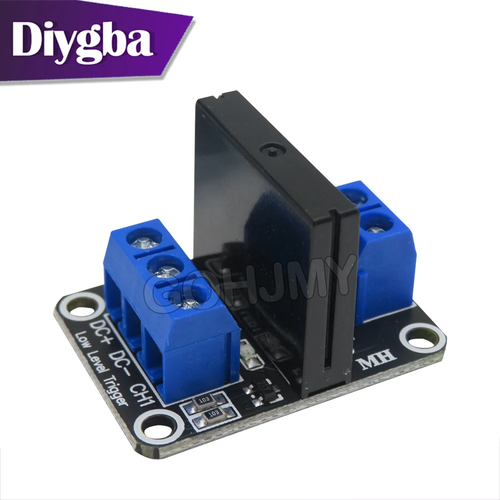 Низкий уровень 5 В 1-канальный твердотельный релейный модуль SSR G3MB-202P 240 В 2 А выход с резистивным предохранителем DIYGBA