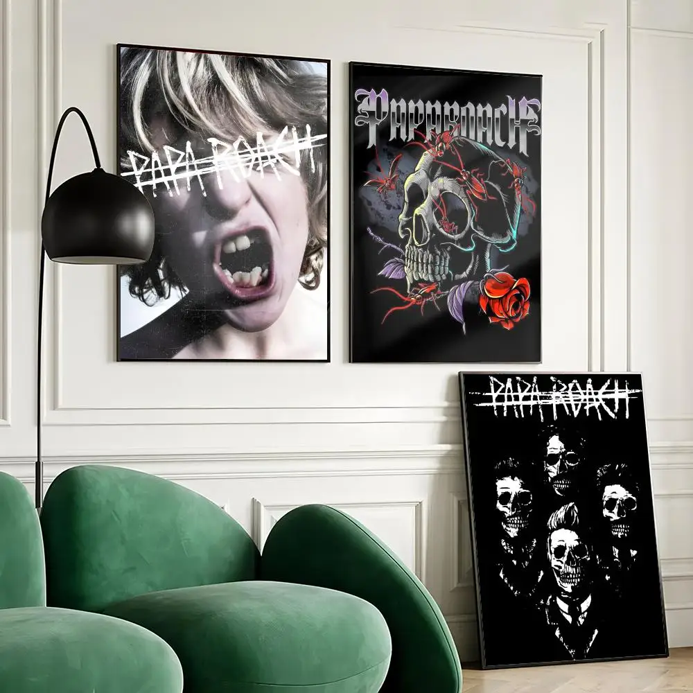 P-Papa R-Roach Singer Poster Stickers Painting Mural HD Wall Decals for Bedroom Living Room Home Self-Adhesive Decor Gift