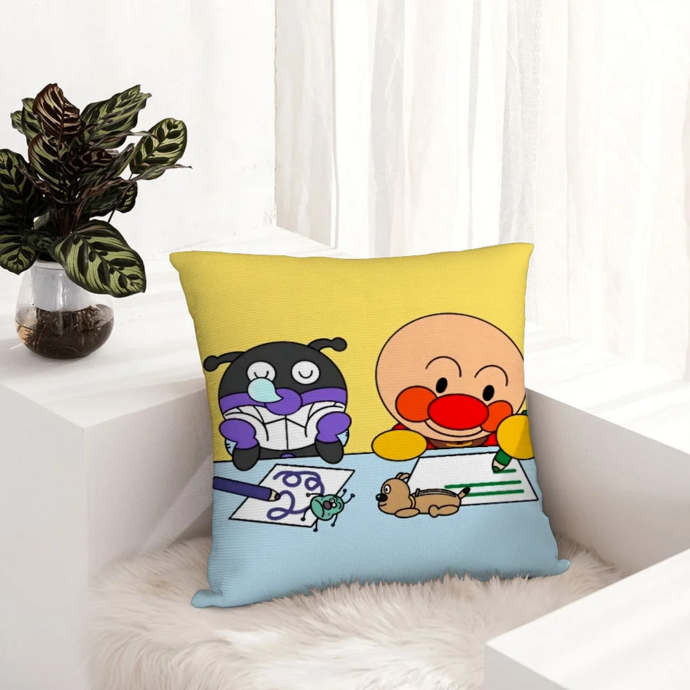 

Cartoon A-Anpanman Cute Pillow Case Plush Fabric Soft Pillowcase Double Sided Print Sofa Cushion Cover Throw Pillow Cover