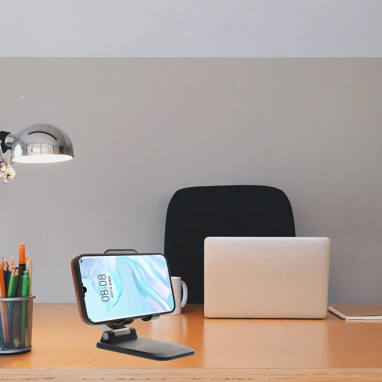 Foldable Adjustable Phone Holder Stand Minimalist Design Portable Desktop Cell Phone Stand for Office Living Room Bedroom