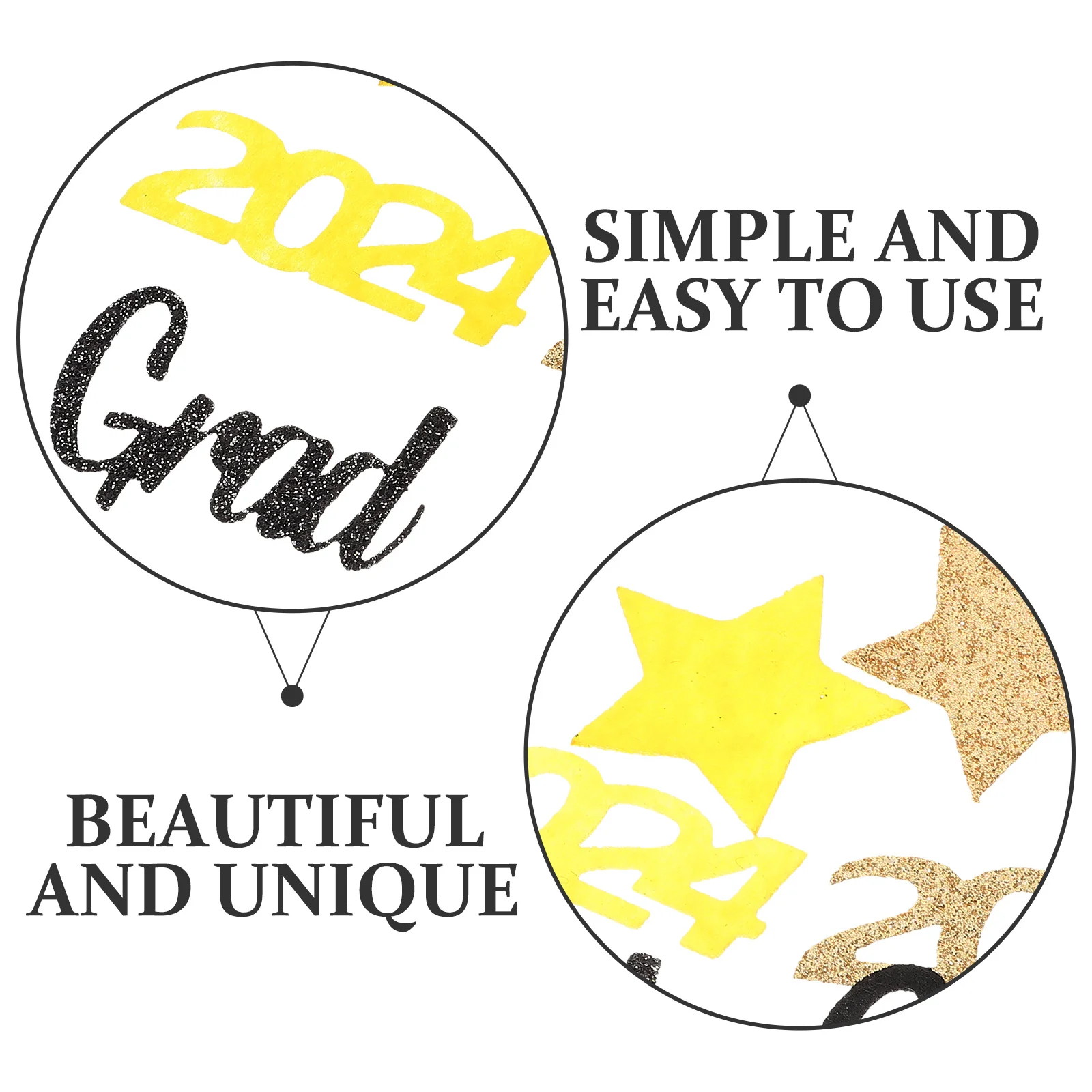 

1Set Five Color Confetti Graduation Party Decorations Multi-Functional Table Scatters Festive Layout Supplies Reliable Grad