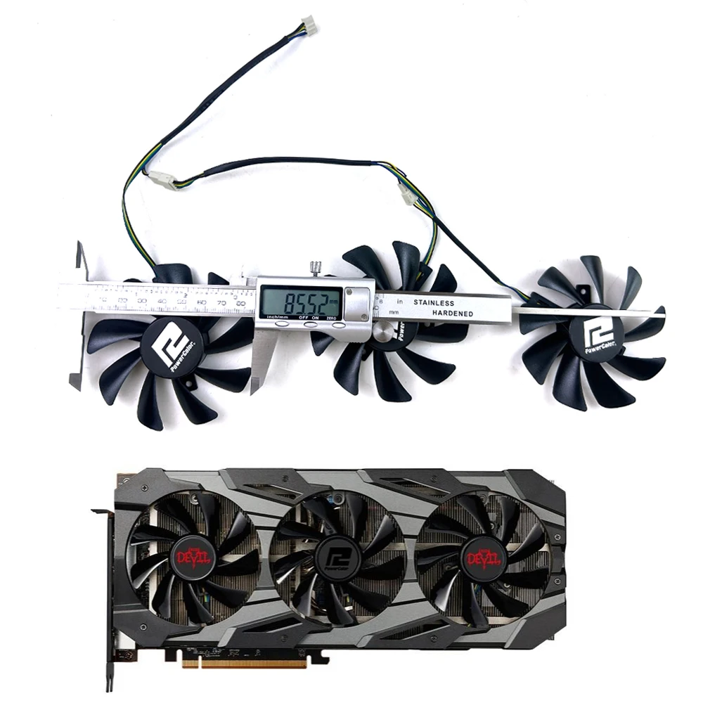 NEW Cooling Fan 4PIN T129215BU RX5700 XT GPU FAN For Powercolor RX 5700XT RX5700XT Red Devil 8GB video card fans