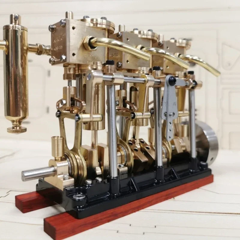 For LS3-13s Twin Cylinder Three-cylinder Steam Engine High Torque Steam Boat  Model