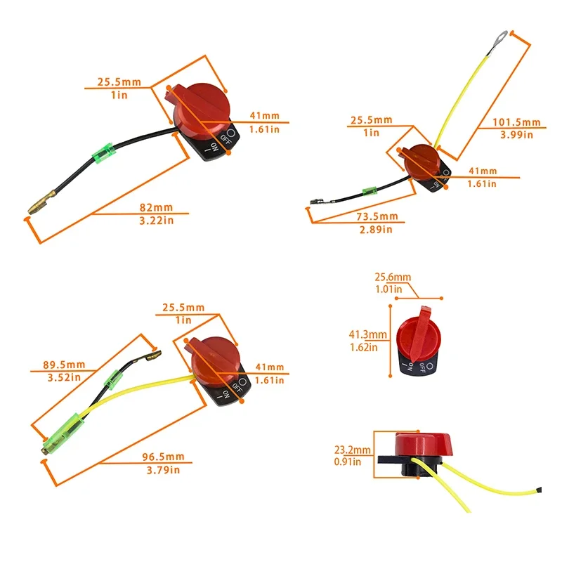 GX168 Engine Single-wire/double-wire/round-head Flameout Switch For GX200 GX270 GX340 GX390 152 160 170 188 190 192