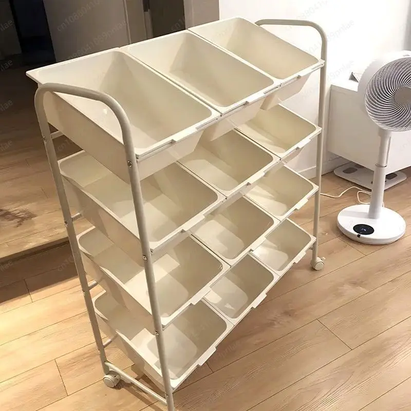 Multi-layer Floor Storage Rack, Simple Classification Storage and Finishing Cabinet